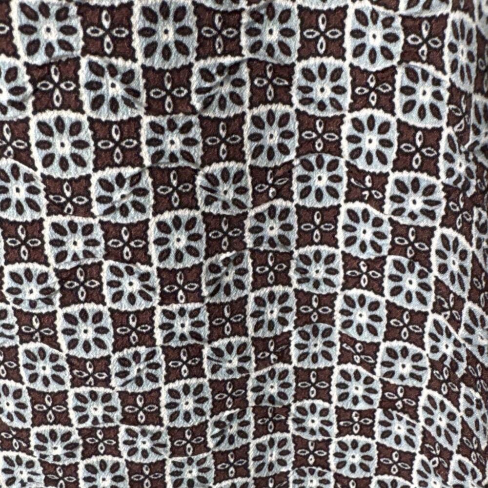 Bishop + Young Super Chill Wide Leg Pant Tile Print Brown Cream Size M - Picture 8 of 11